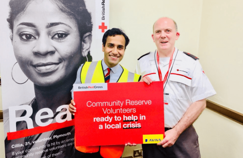 Rehman Meets Emergency Response Volunteers At British Red Cross